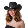 Adult Texan Wild West Country Cowgirl Cowboy Hat - Black with Band