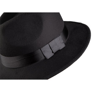 Unisex Swifty Fedora Hat Black 1920s Gangster Hat Deluxe, Eras Tour Hat