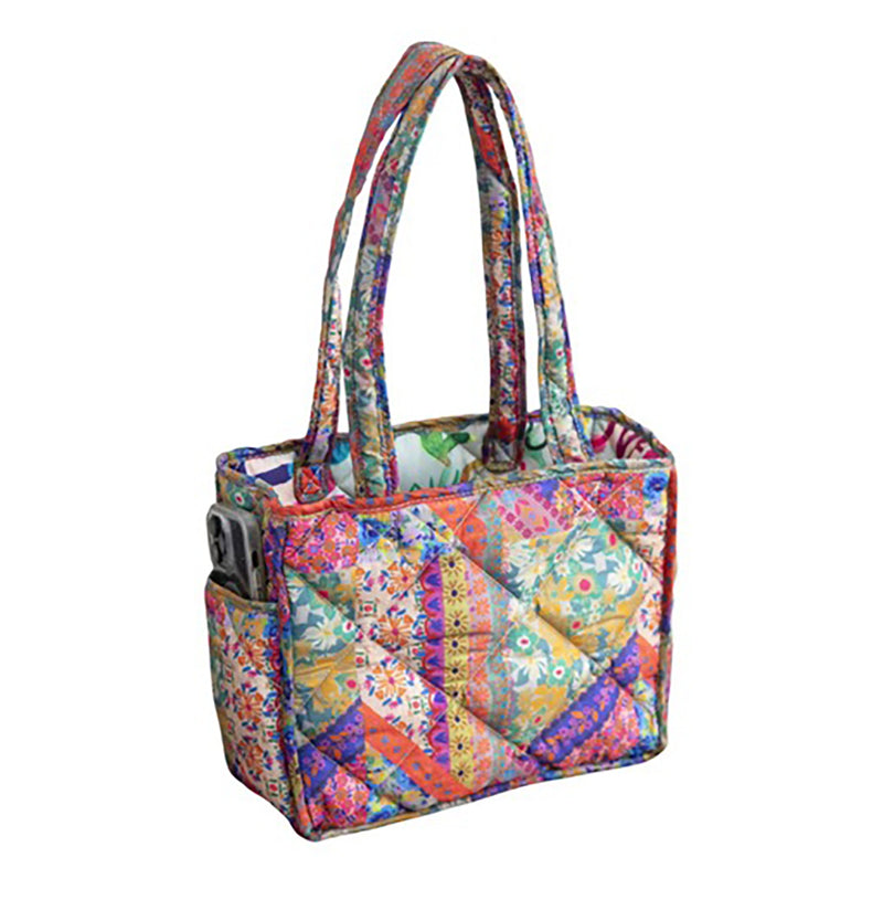 Natural Life Reversible Puffy Tote Bag - Folk Floral