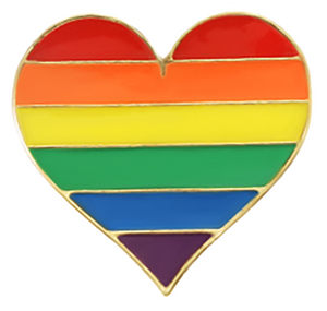 Heart Shaped Gay Pride Brooch Pride Flag Festival Button Pin Badge LGBTQIA+