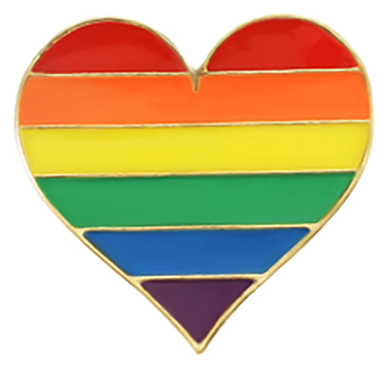 Heart Shaped Gay Pride Brooch Pride Flag Festival Button Pin Badge LGBTQIA+
