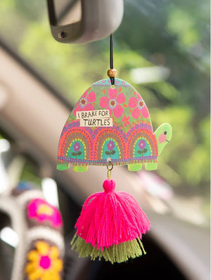 Natural Life Vehicle Air Freshener - I Brake For Turtles