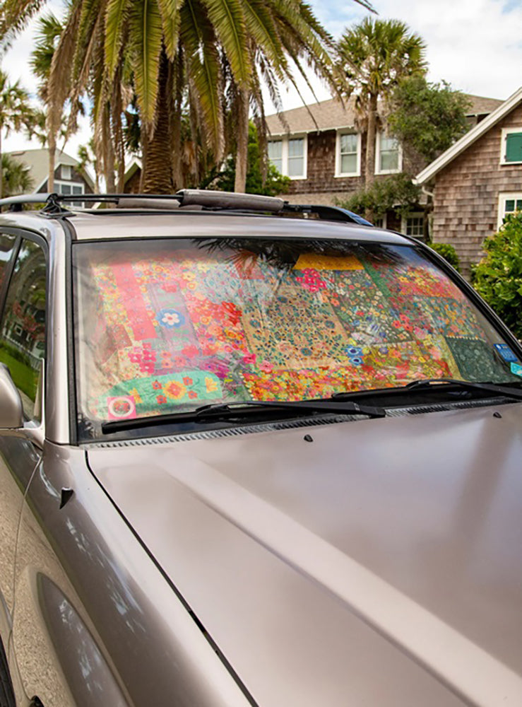 Natural Life Car Sun Shade - Patchwork