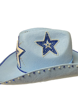 Designed By Sarah - Adult Baby Blue Cowgirl Hat