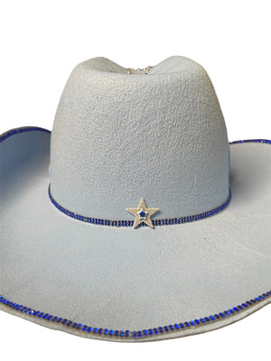 Designed By Sarah - Adult Baby Blue Cowgirl Hat