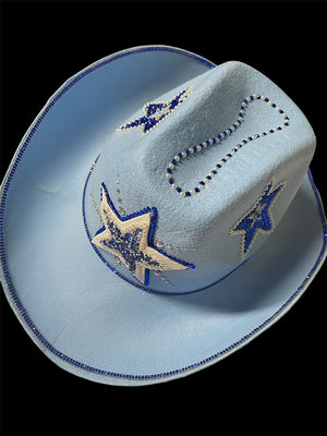 Designed By Sarah - Adult Baby Blue Cowgirl Hat