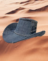 Designed By Sarah - Adult Recycled Denim Texan Cowgirl Hat (v4)