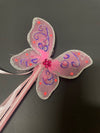 Designed By Sarah - Bespoke Personalised Hand Decorated Pink Fairy Wings