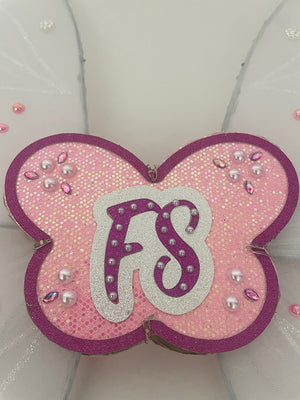 Designed By Sarah - Bespoke Personalised Hand Decorated White Fairy Wings