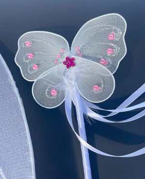 Designed By Sarah - Bespoke Personalised Hand Decorated White Fairy Wings