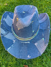 Designed By Sarah - Adult Recycled Denim Texan Cowgirl Hat With Rhinestones