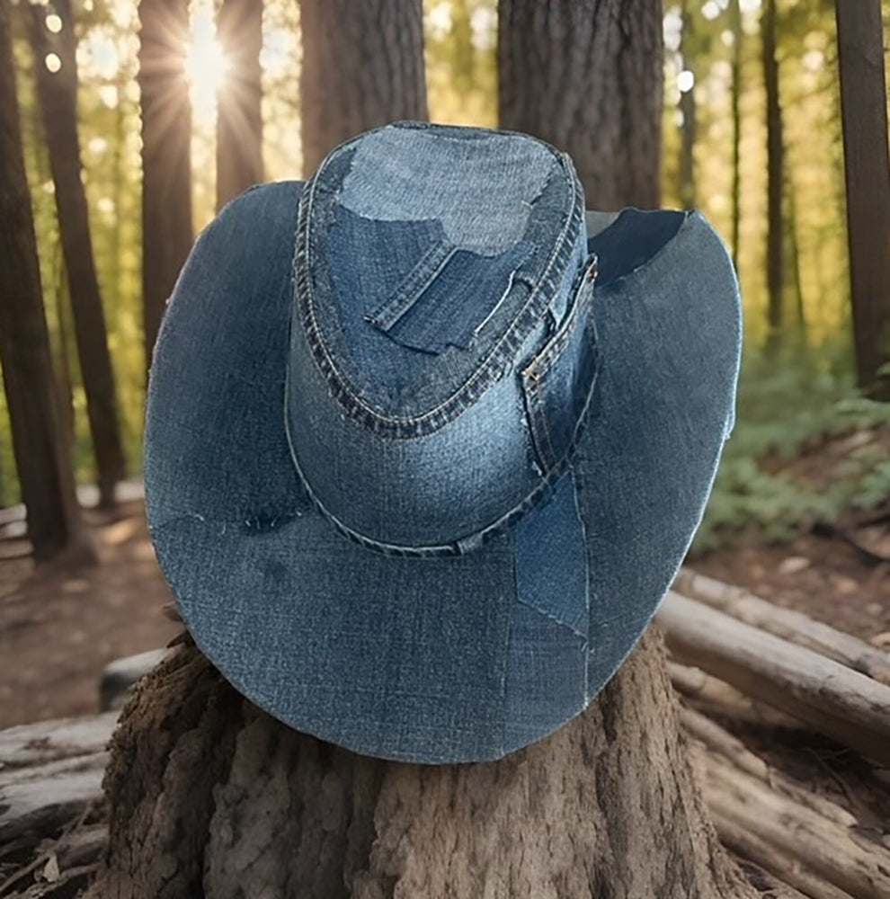 Designed By Sarah - Adult Recycled Denim Texan Cowgirl Hat