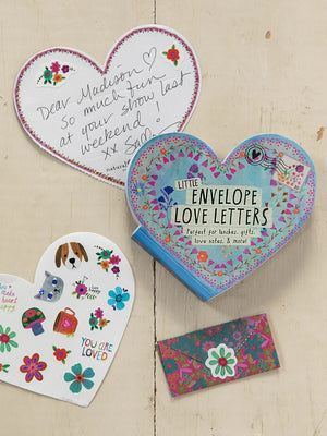 Natural Life Little Envelope Letters - Blue Heart