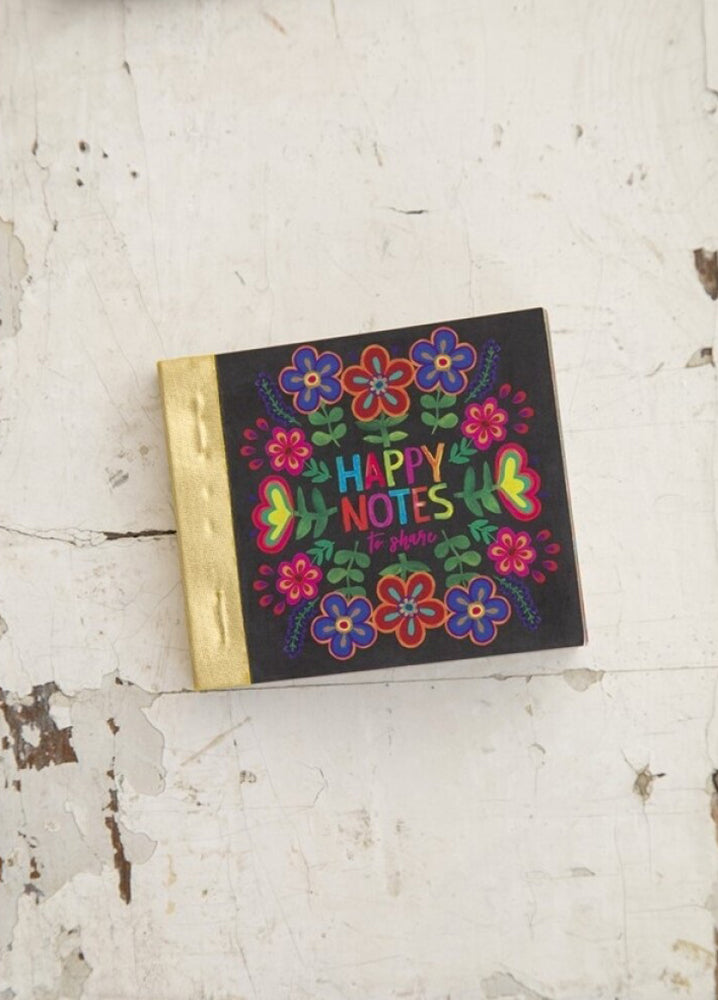 Natural Life Happy Notes - Tiny Black Floral