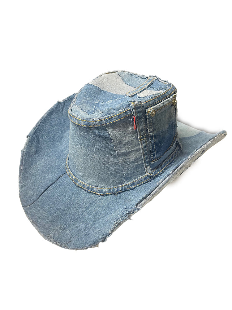 Designed By Sarah - Adult Recycled Levi Denim Texan Cowgirl Hat