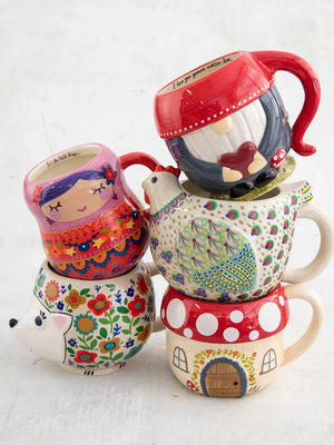 Natural Life Folk Art Coffee Mug - Vera The Nesting Doll