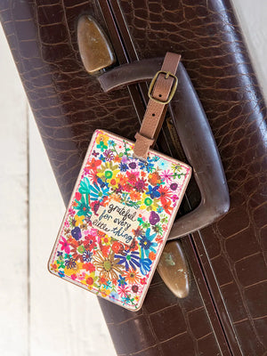 Natural Life Travel Happy Luggage Tag - Grateful