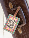 Natural Life Travel Happy Luggage Tag - Happy