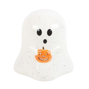 Ghost Shaped Tealight Candle Holder with Pumpkin