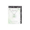 Green Aventurine Crystal Moon Necklace on Greeting Card