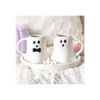 Mr and Mrs Boo Ghost Shaped Mug Set