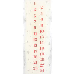 White Vanilla Advent Tube Candle