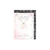 Rose Quartz Crystal Moon Necklace on Greeting Card