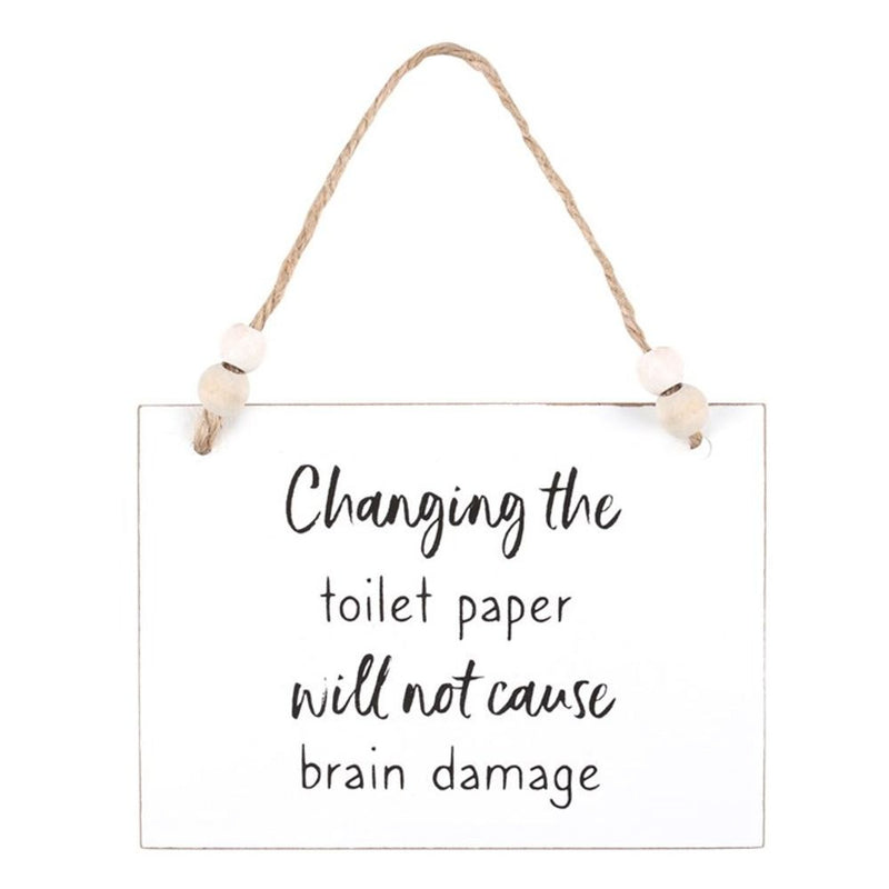 Changing The Toilet Paper Hanging Sign