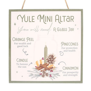 20cm Yule Altar MDF Hanging Sign