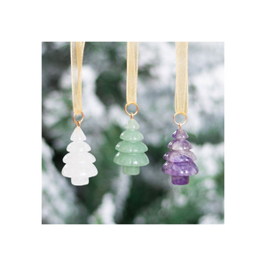 Set of 3 Crystal Christmas Tree Decorations