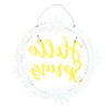 Hello Spring Hanging Daisy Wreath Decoration